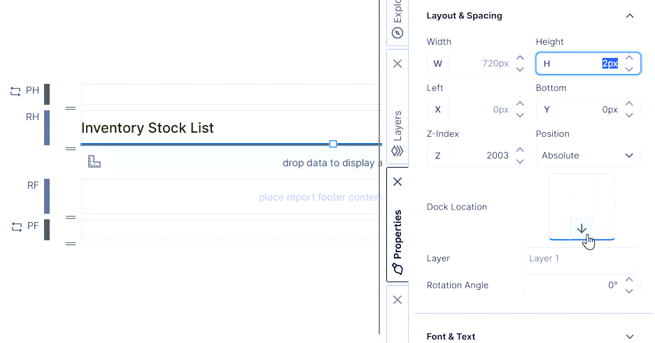 add a line below the title