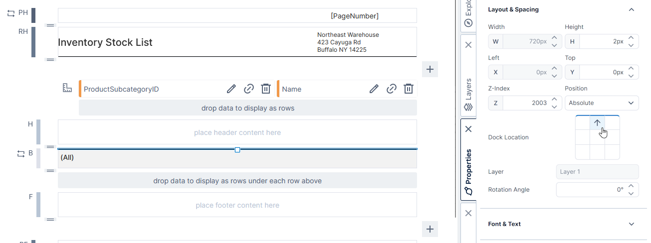 Group body region with a line and background