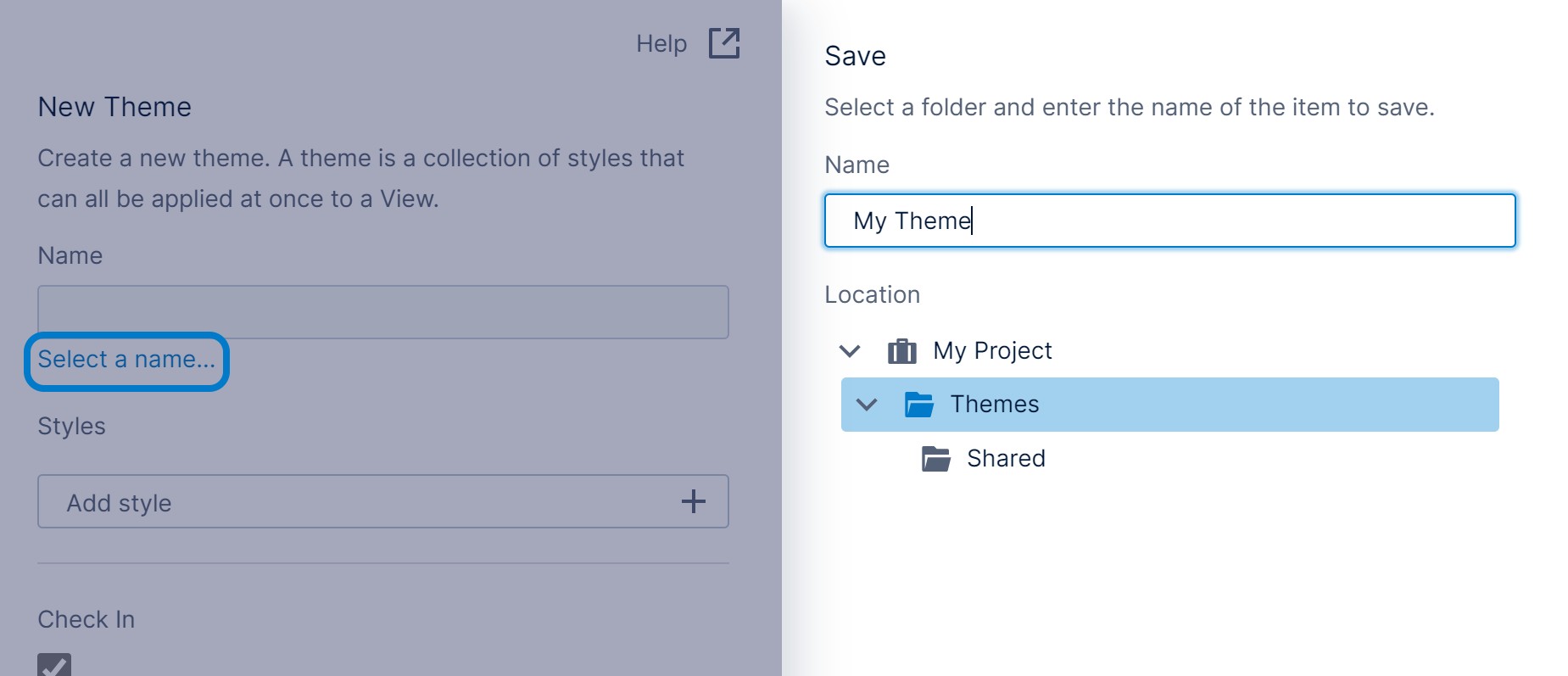 Enter a file name for the theme