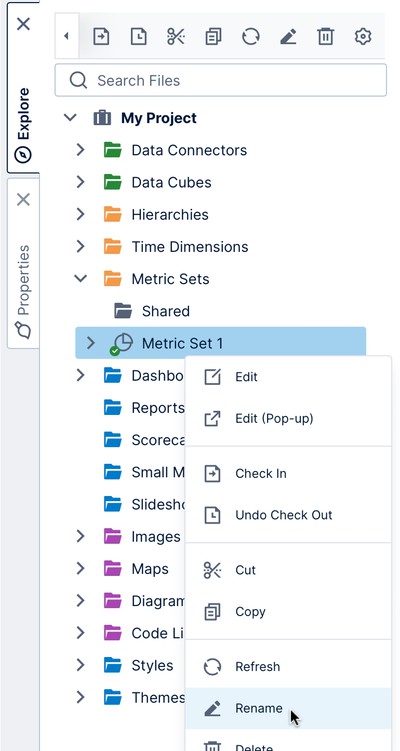 Renaming from the Explore window