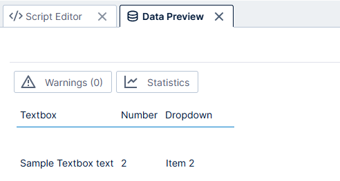 Open the Data Preview panel of the data cube