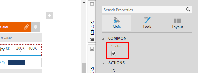 Enable the header's Sticky option