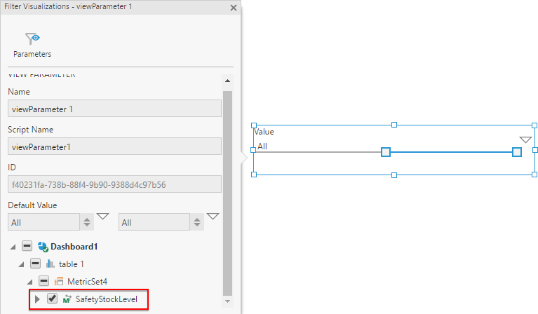 Filter Visualizations panel