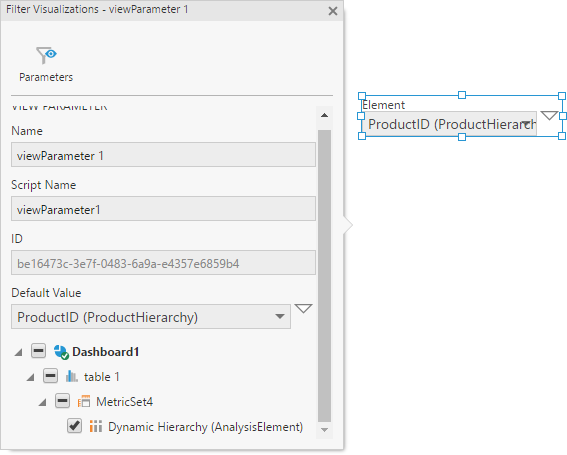Filter Visualizations panel