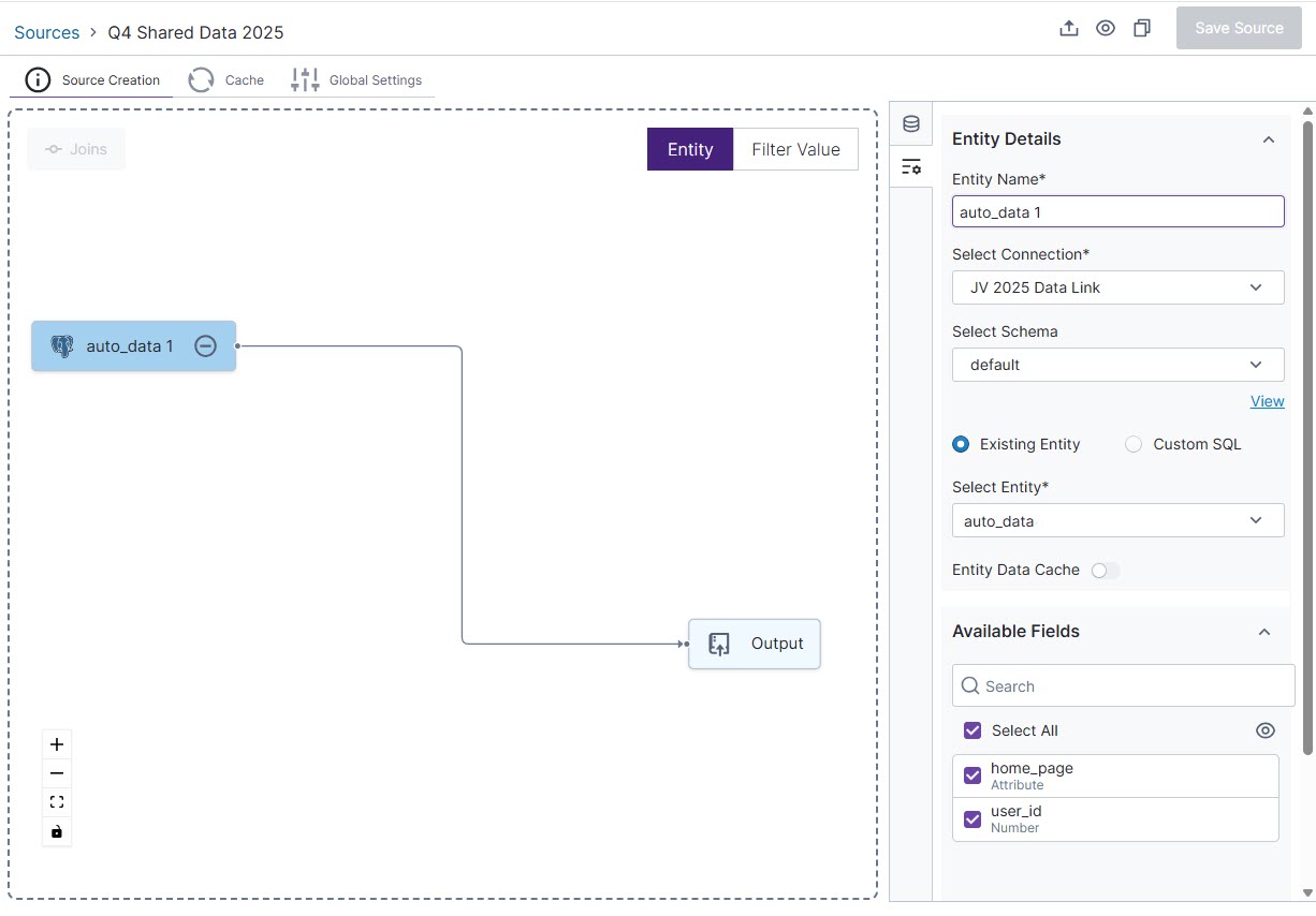 edit the Entity details in the properties panel