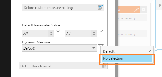 No Selection as the default