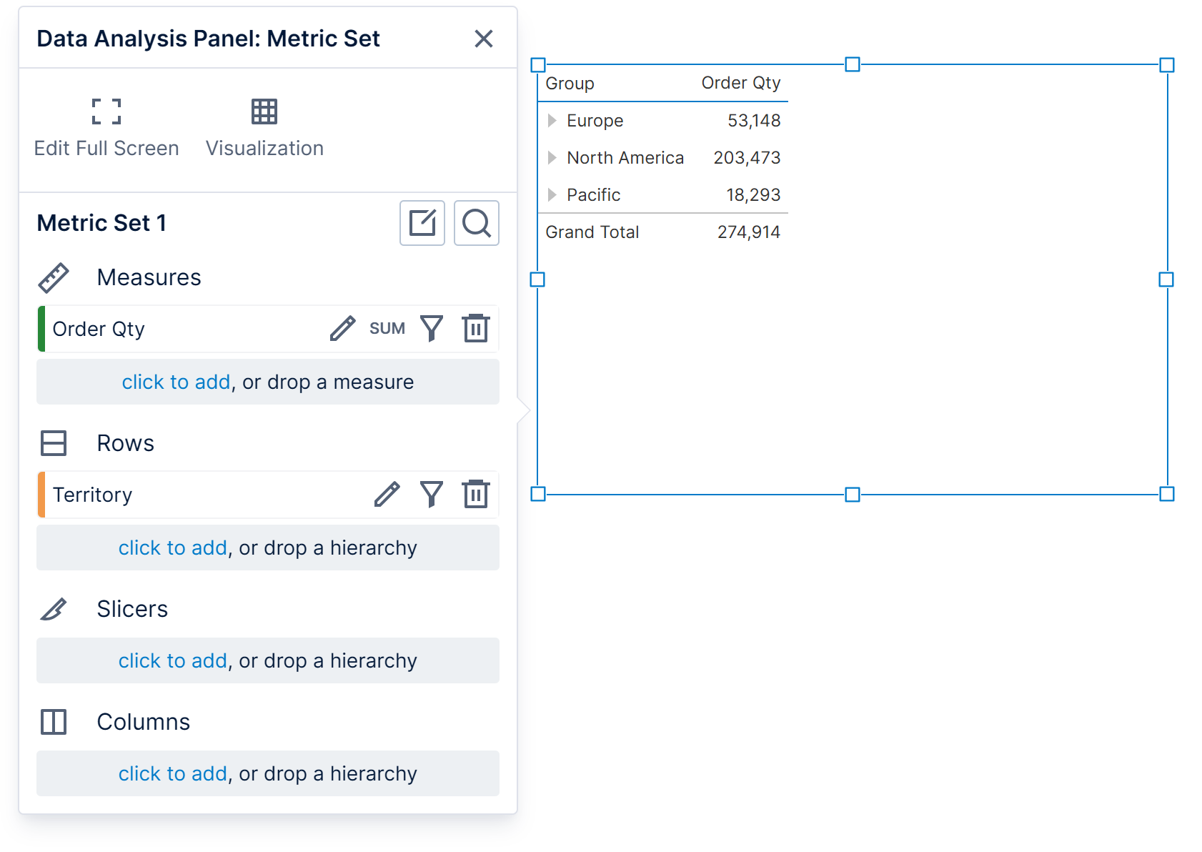 Order quantity by continent/country