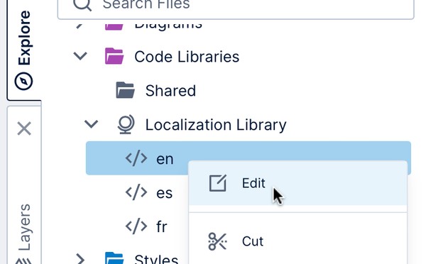 Editing a localization