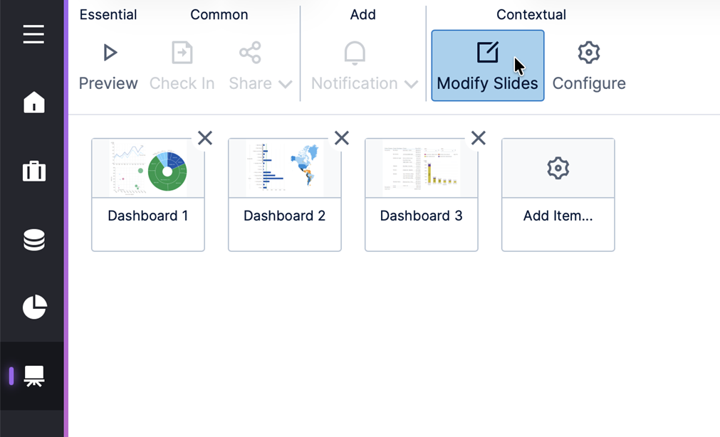 Slideshow with 3 slides added 