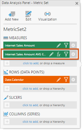 Formula result added as a second measure