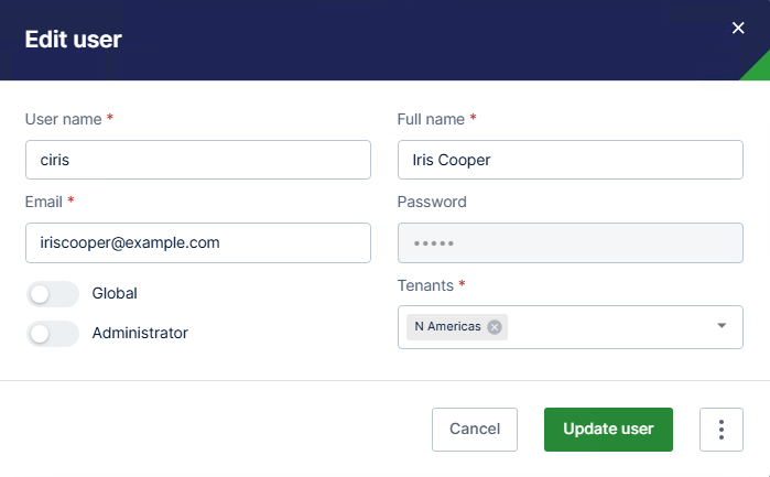use this work area to add or remove users from a tenant