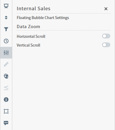 Adjust settings for your floating bubble chart here