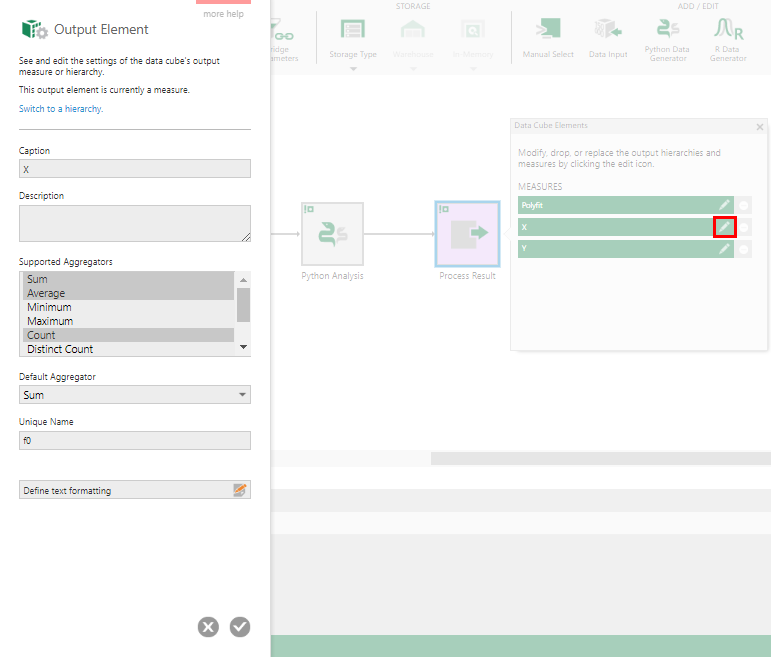 Switch the X measure to be a hierarchy