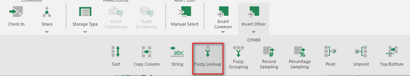 adding from the toolbar