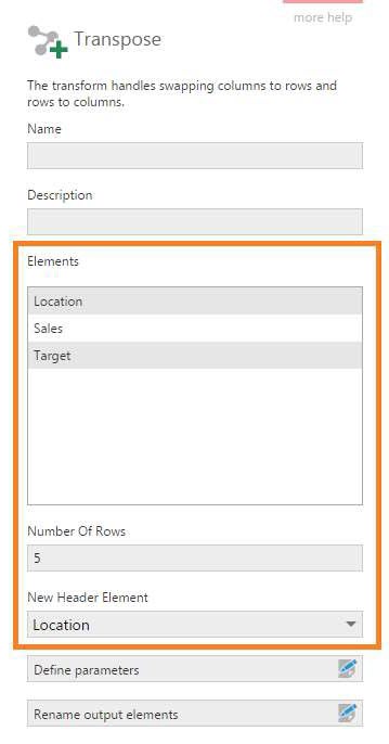 Transpose configuration