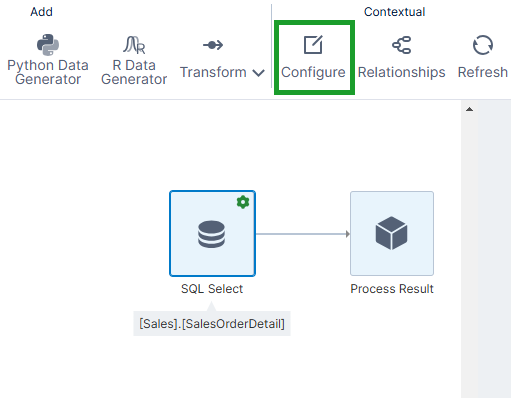 Opening the configuration dialog