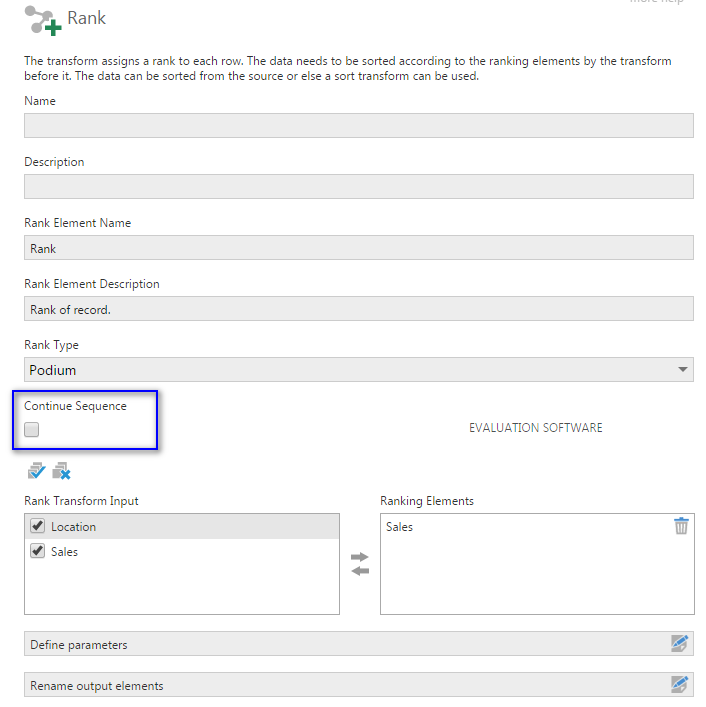 Continue Sequence option