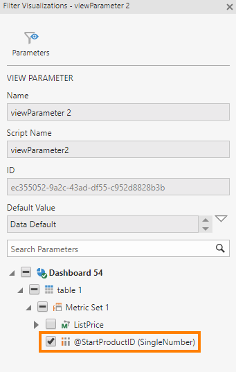 Connect the numeric filter 