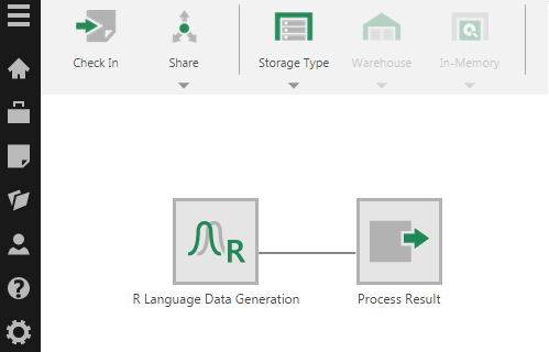 The R Language Data Generation transform is added