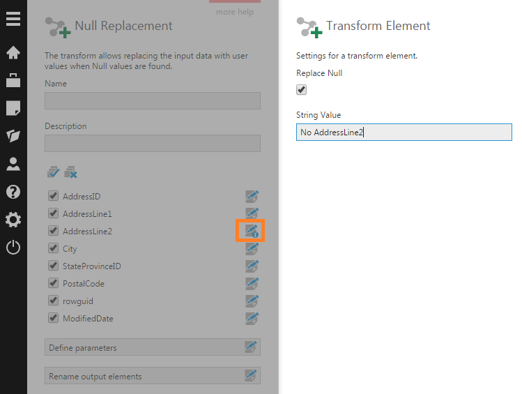 Edit the column with Null values