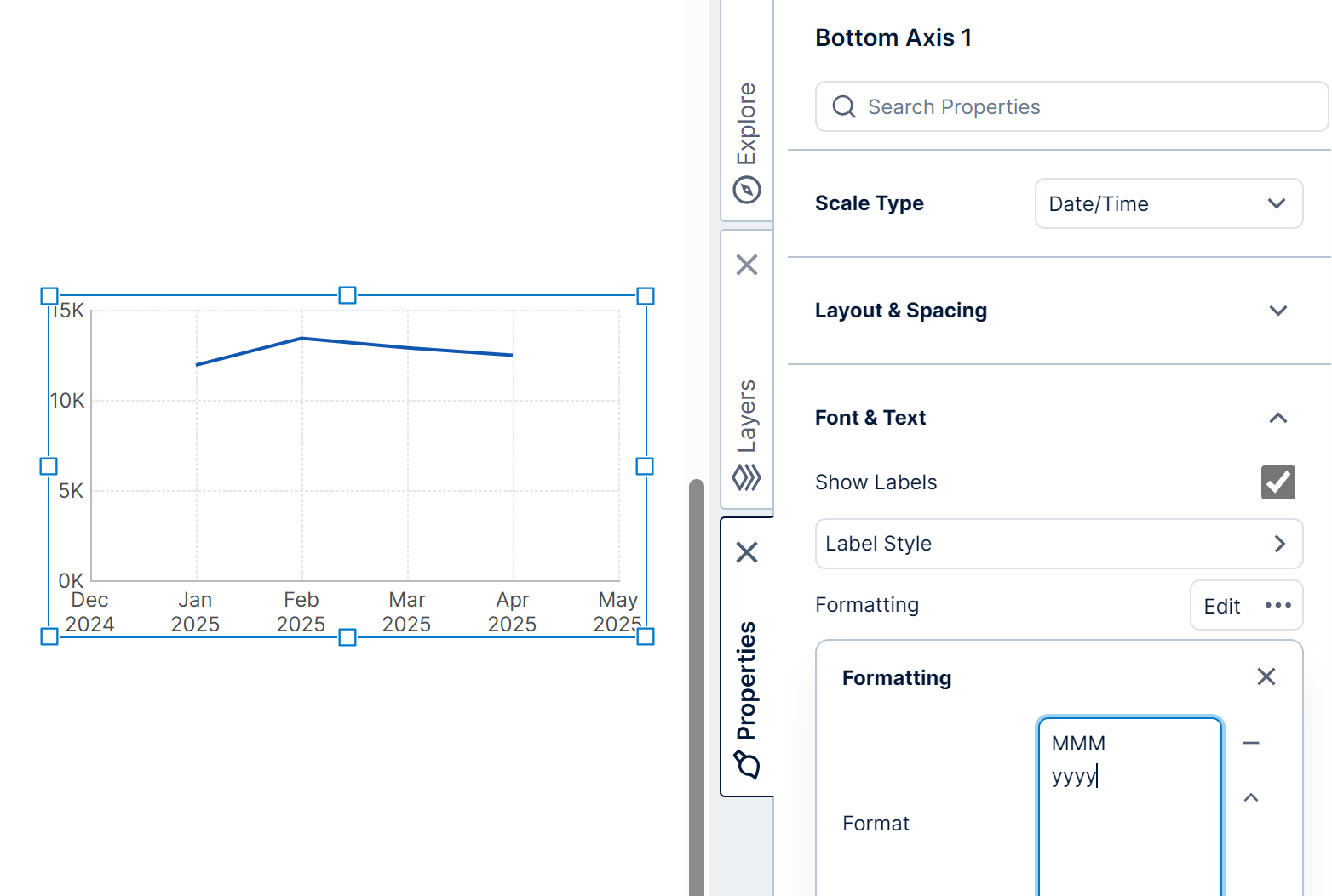 Formatting axis labels