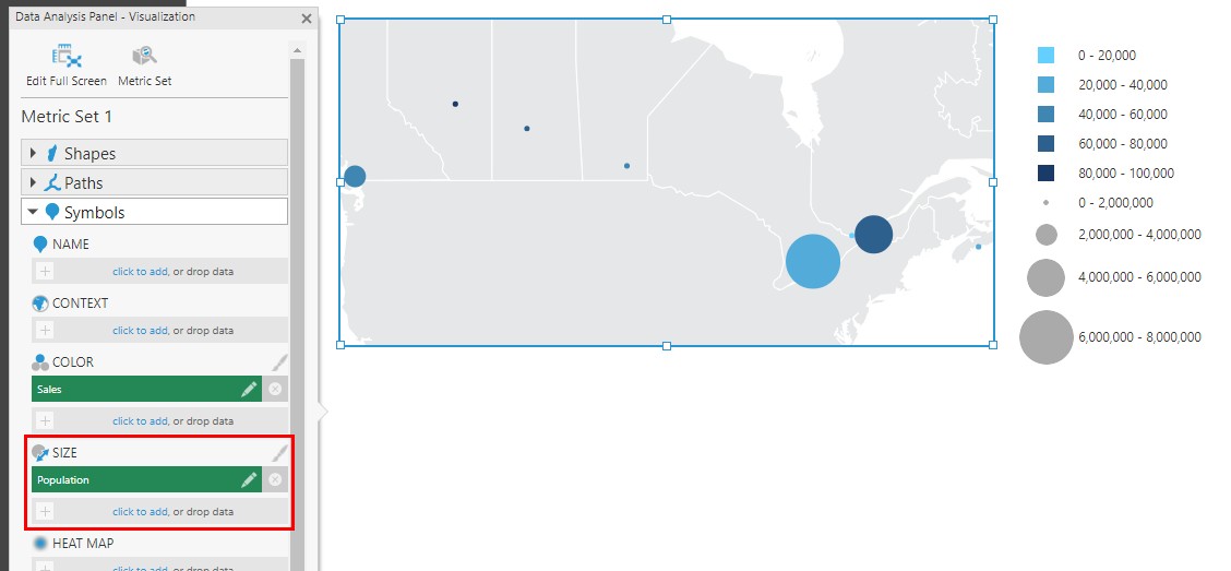 Symbol size rule properties