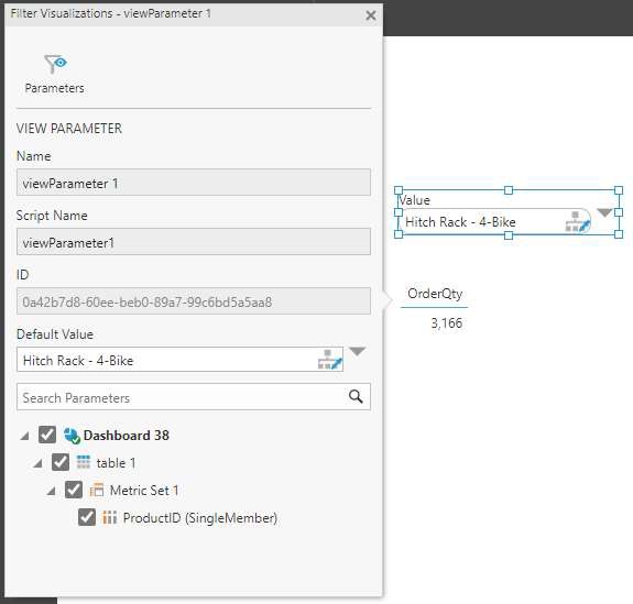 Connect to our SinlgeMember parameter and filter