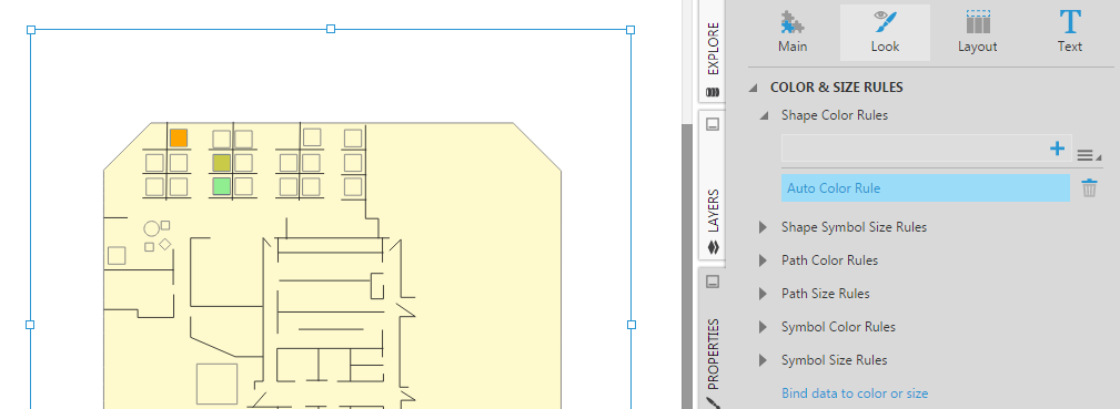 Changing the auto color rule for shapes