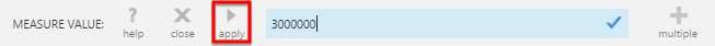 Enter a value and click apply