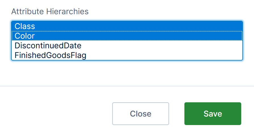 Selecting attribute hierarchies