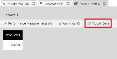 Click Modify Data to change the input