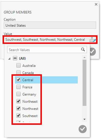 Select all the group members