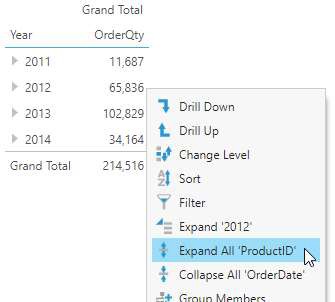 Right-click and select Expand All