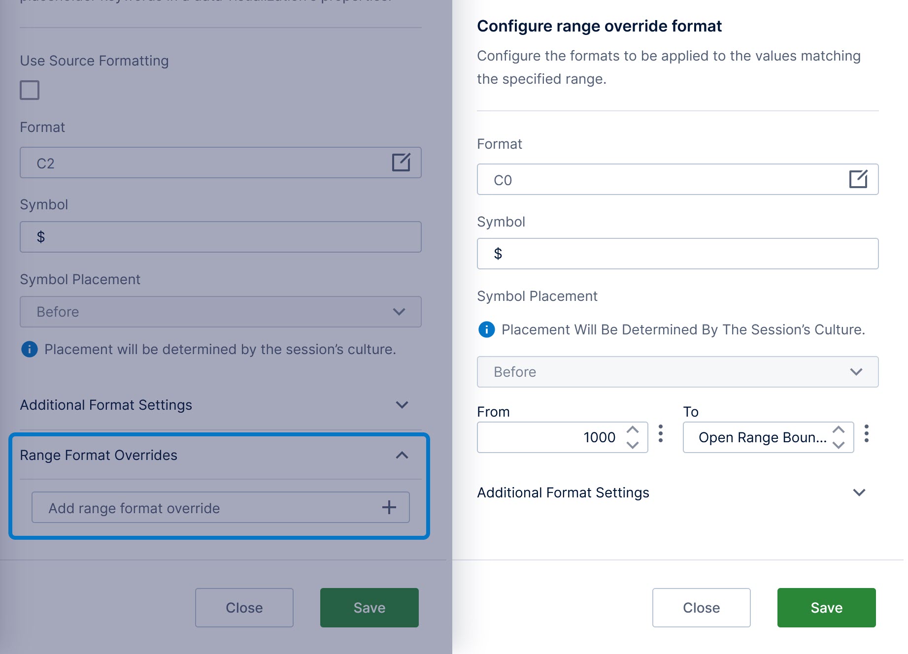 Add a range format override