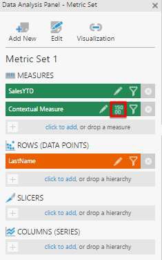 Click the measure value icon