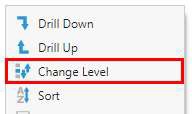 Change Level from the context menu