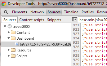 Chrome Developer Tools window