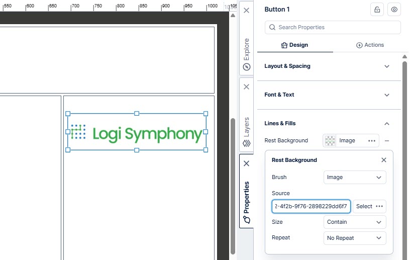 Use an image brush for the button
