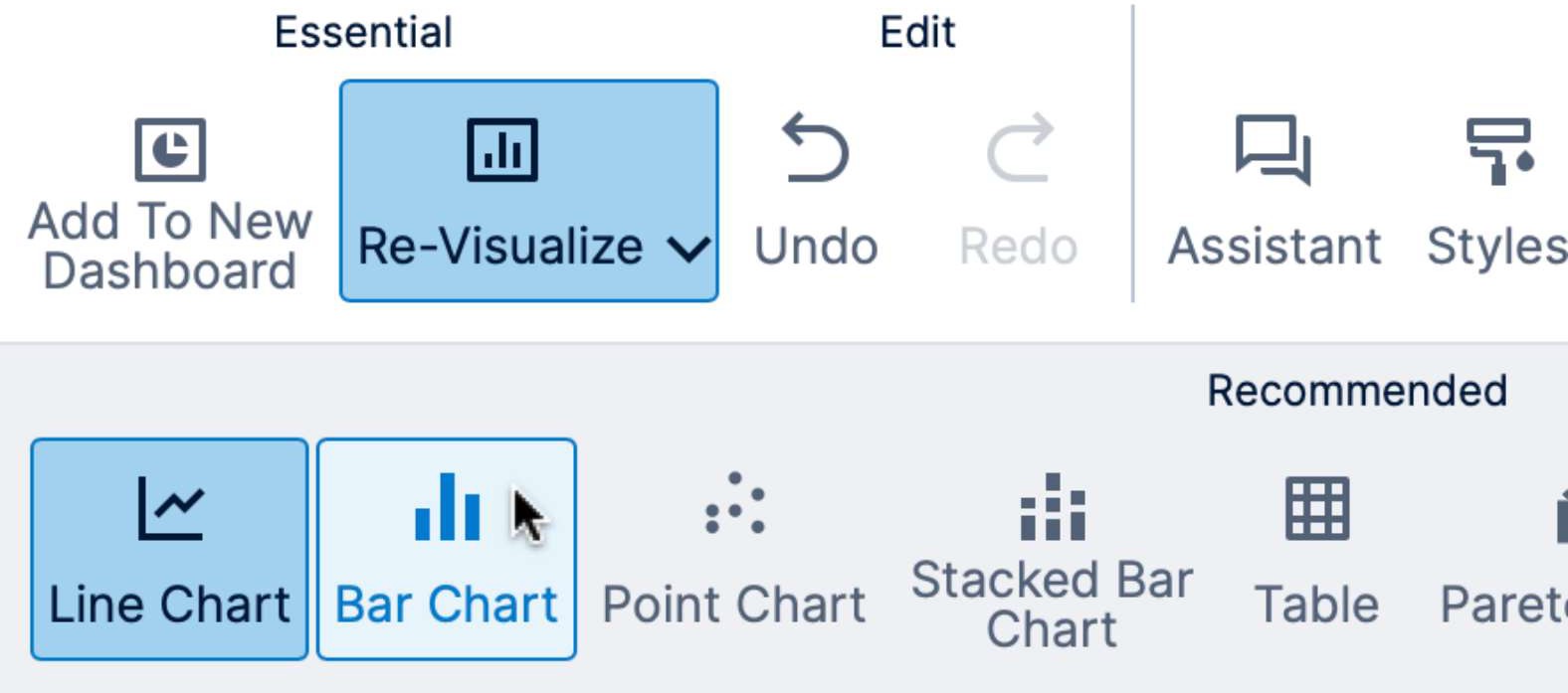 Re-visualize as bar chart