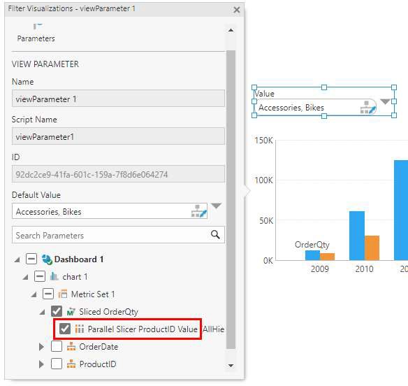 Connect filter to the parallel slicer