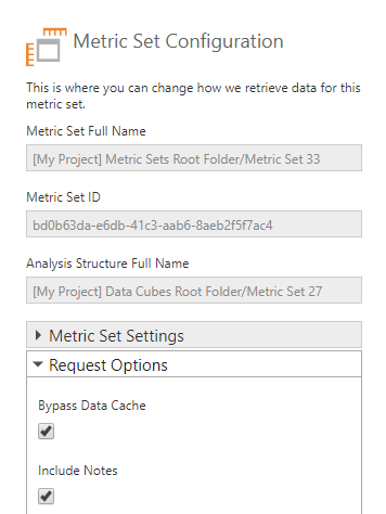 Bypass data caching for a visualization