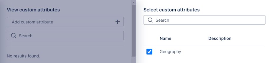 Use this work area to apply available attributes to a user
