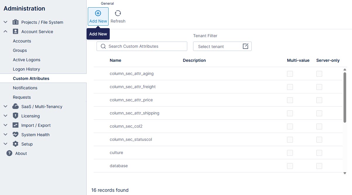 Add a new custom attribute