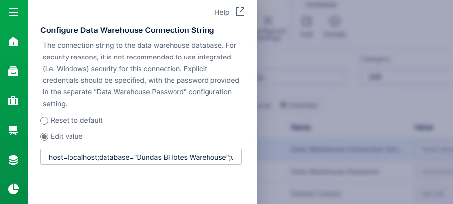 Modify a configuration setting