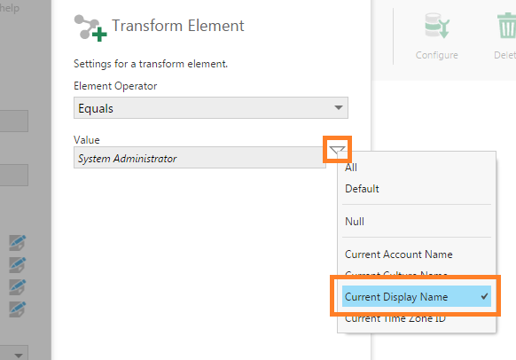 Set the Value to Current Display Name