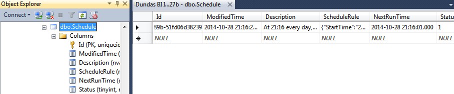 Check the NextRunTime value (UTC time) 
