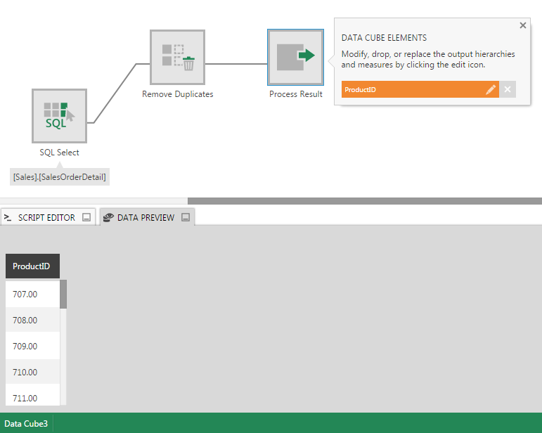 Output of Remove Duplicates transform shows records with unique ProductID values