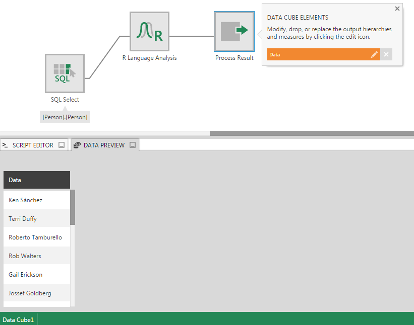 Output showing concatenation of text columns