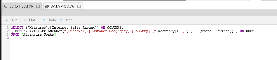 MDX Query with a placeholder 