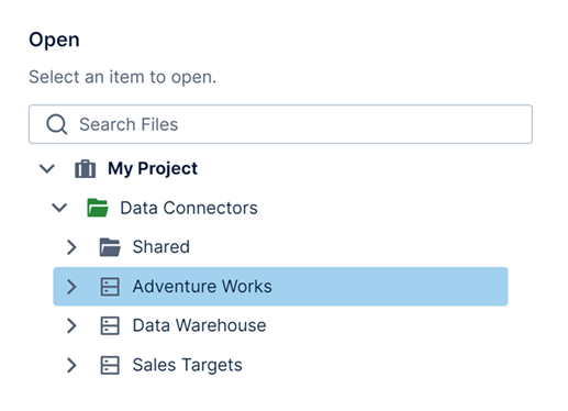 Select a data connector